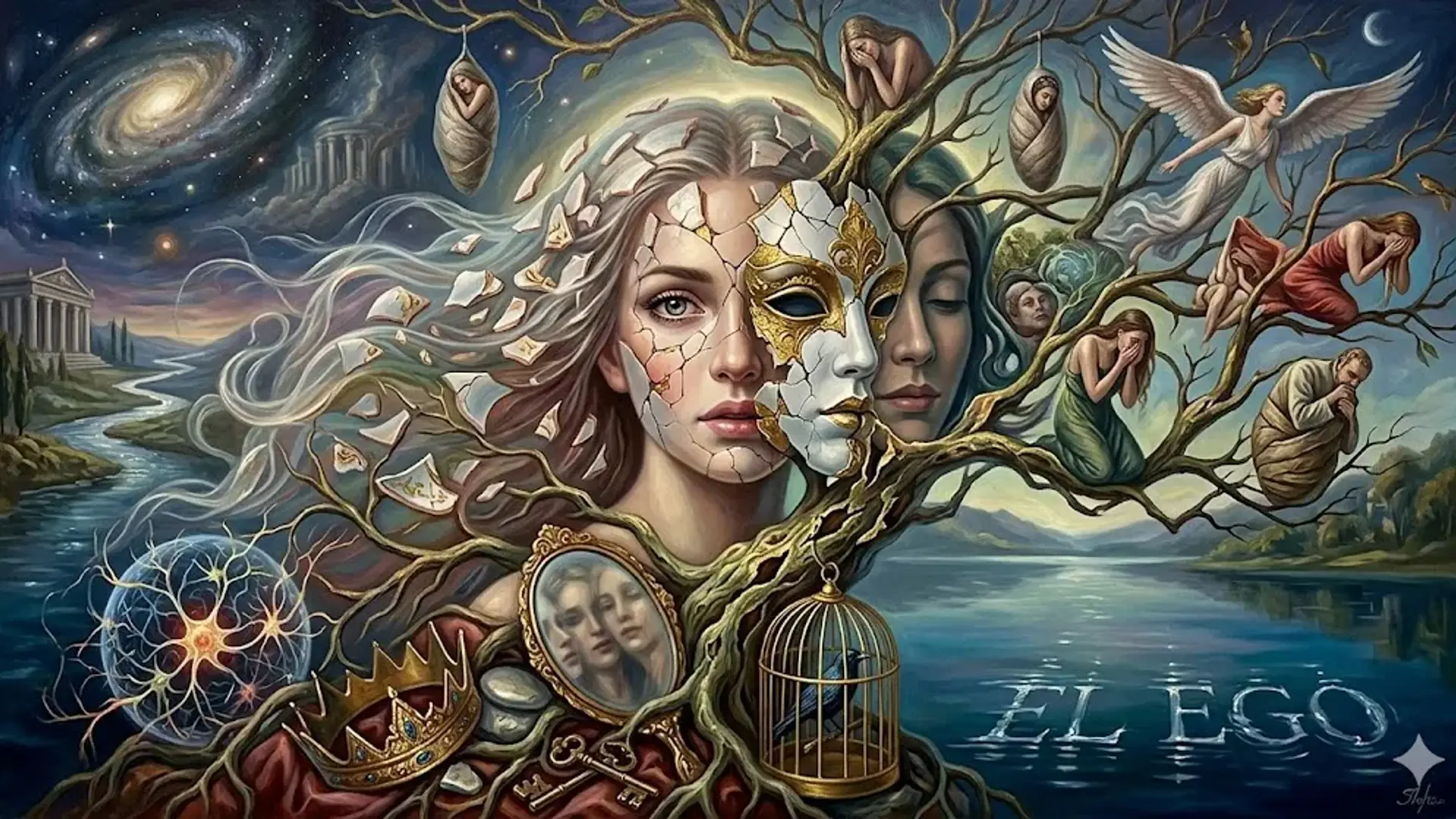 Representación conceptual del ego como máscara y mecanismo de construcción de identidad