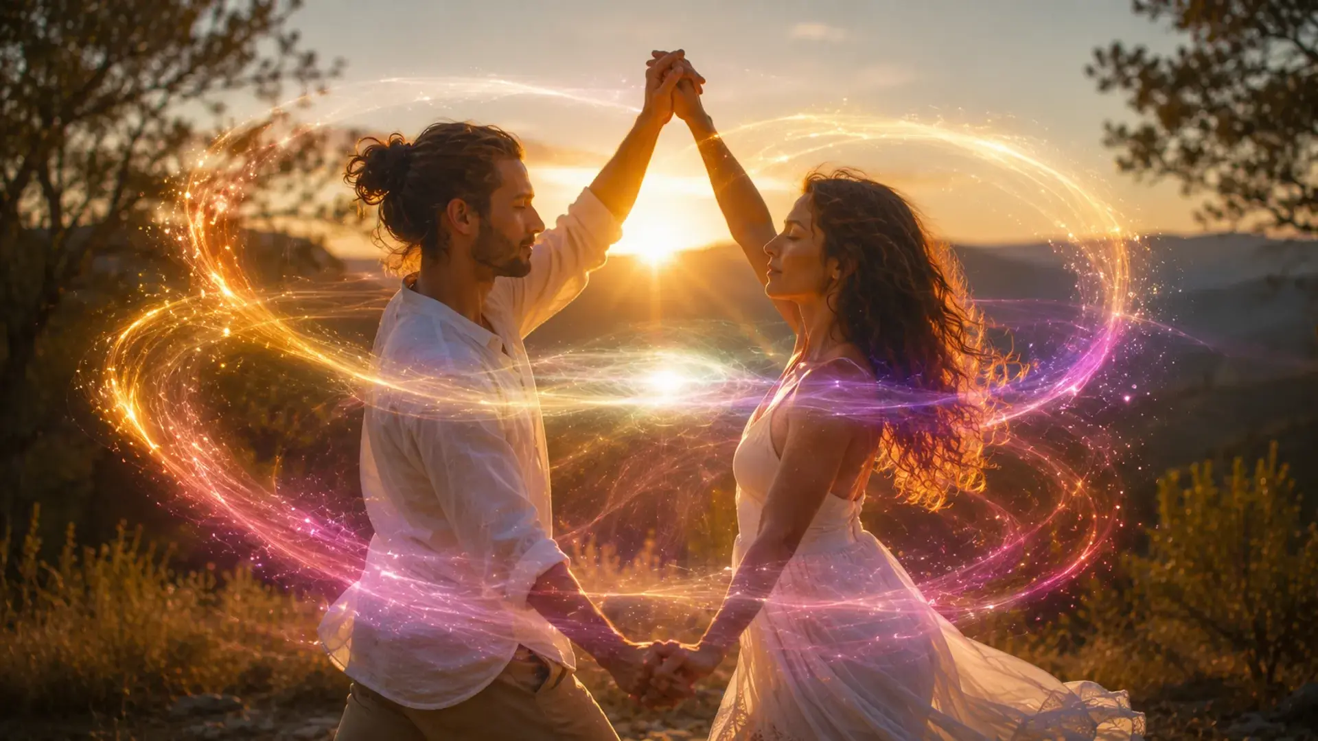 Representación conceptual de la conexión humana a través del movimiento en Biodanza